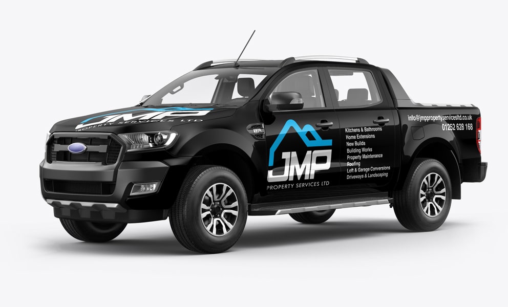 JMP Vehicle Graphics Livery on Ford Ranger Pickup Truck